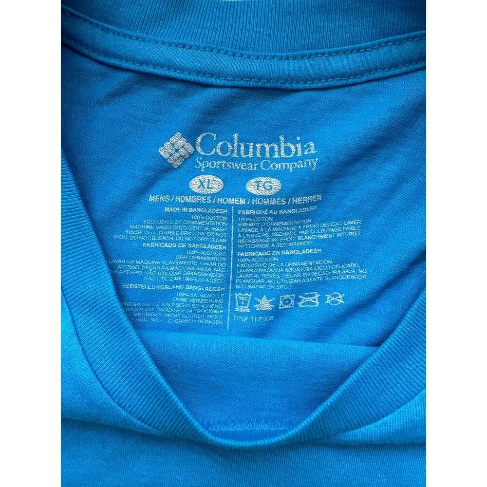 Men's Columbia Short Sleeve T-shirt in Blue, Size XL